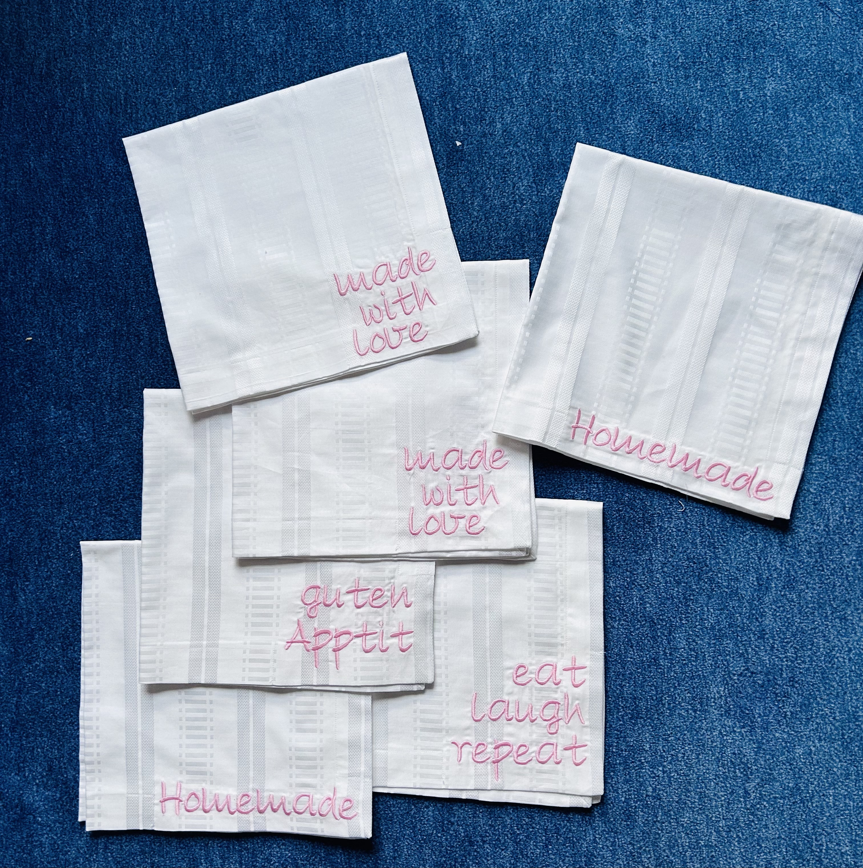 bestickte Serviette