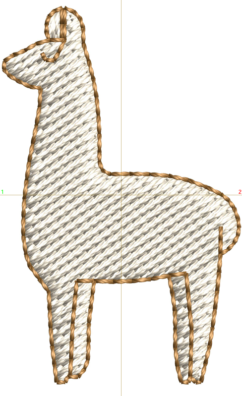 Stickdatei Freebie "Lama" - sofortiger Download