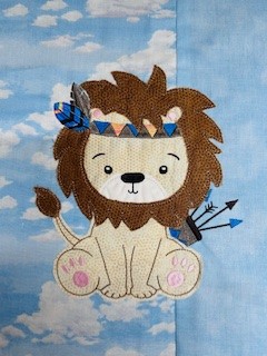 Stickdatei Appli Löwe Linus 16 x 18 cm - sofortiger Download