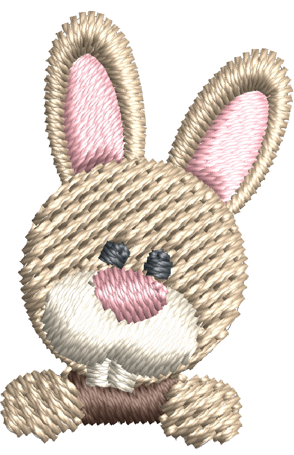 Bundle mit 2 Stickdateien Kawaii "Hase" - sofortiger Download