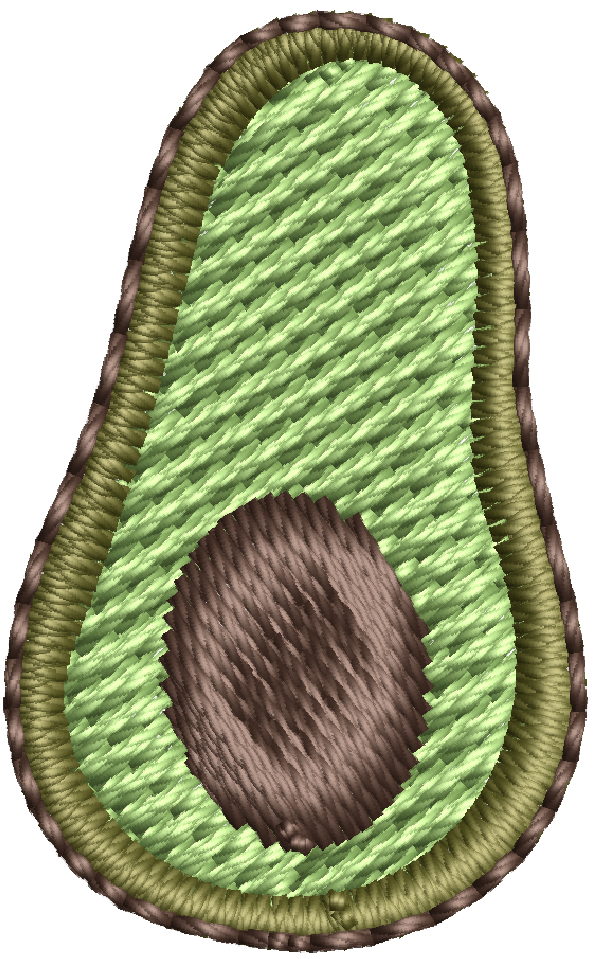 Stickdatei Avocado Mini 1,5 x 2,5 cm - sofortiger Download