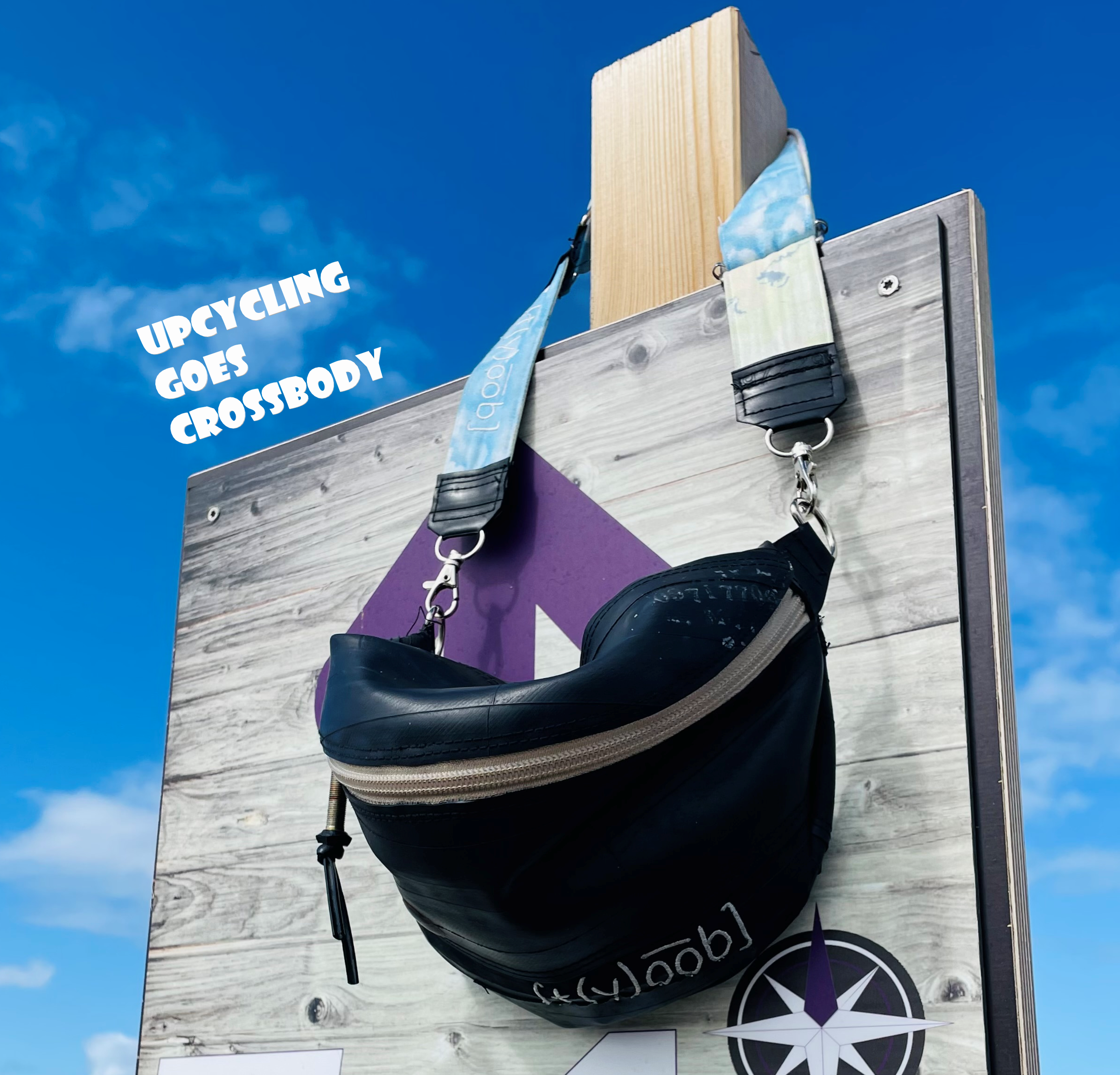 Crossbodytasche "Die Handliche" aus Fahrradschlauch