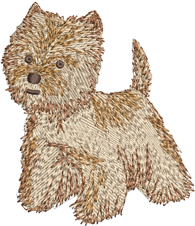 Stickdatei Terrier 9 x 8 cm  - sofortiger Download