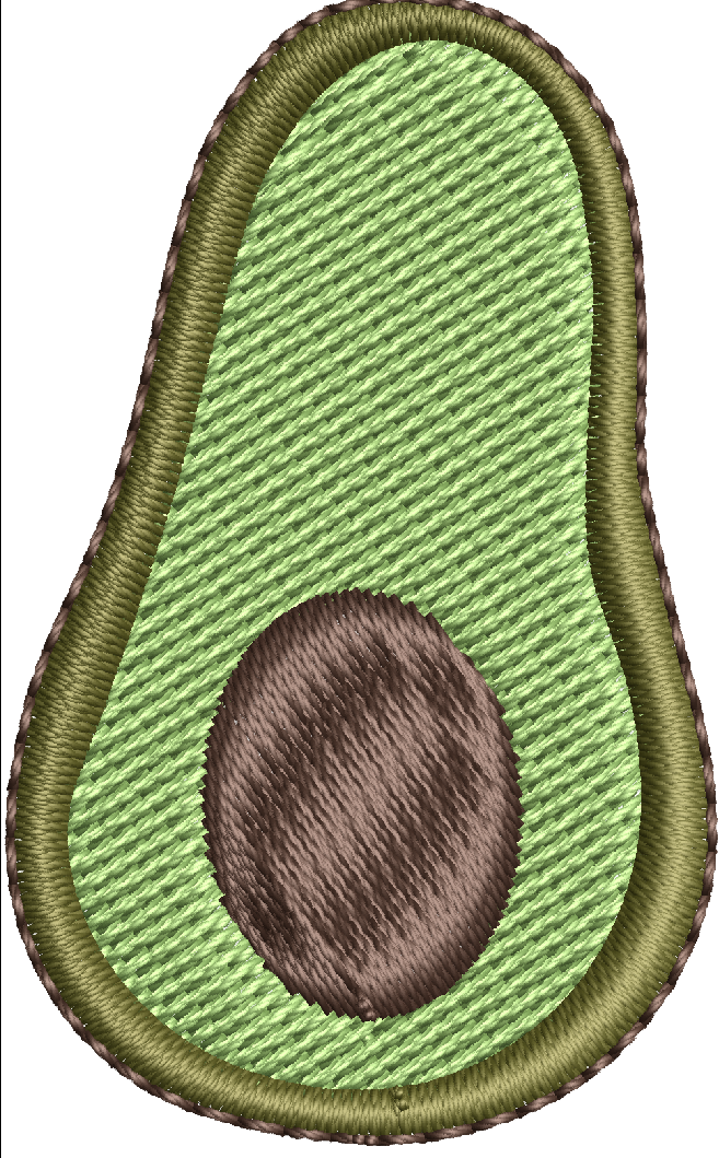 Stickdatei Avocado Mini 3x5 cm - sofortiger Download