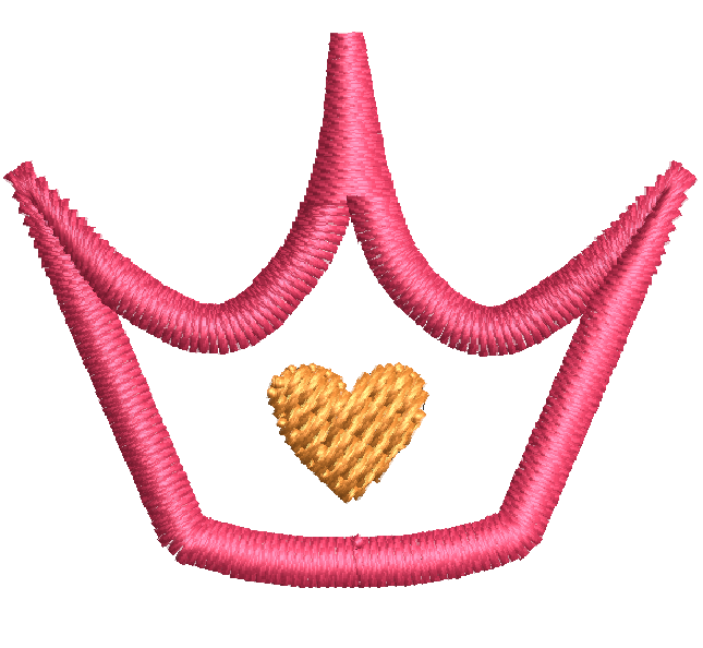 Stickdatei Freebie "Krone mit Herz" - sofortiger Download