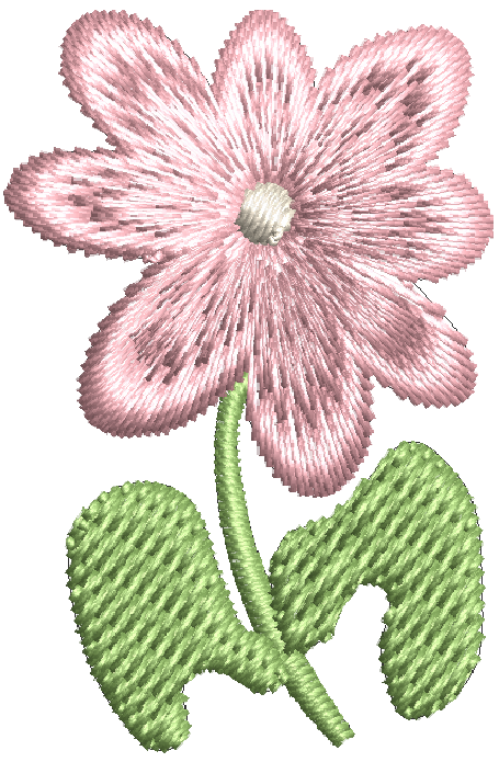 Stickdatei Blume 2,5x3,8 cm - sofortiger Download