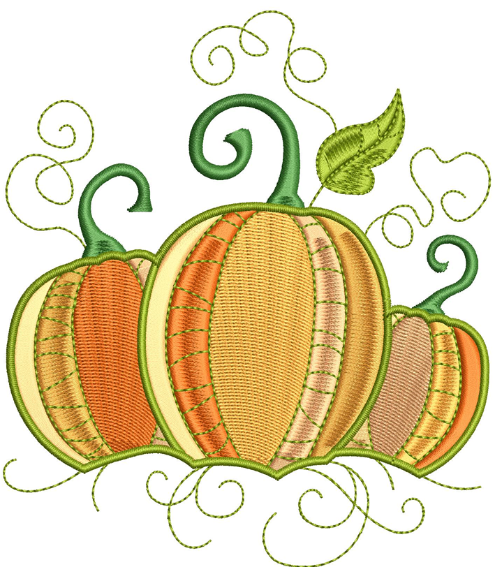 Stickdatei Kürbisse 12x14 - sofortiger Download